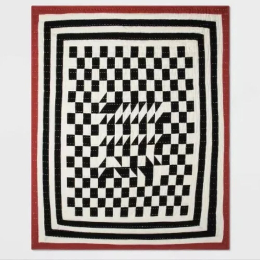 Gee's Bend quilt, lap throw, 60x50in, Target collab